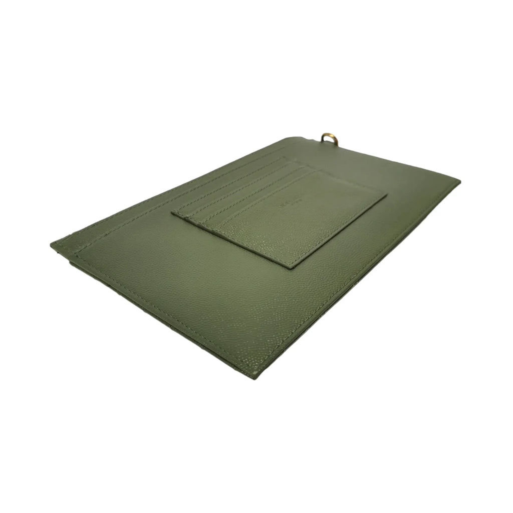 Yves Saint Laurent Olive Green Clutch