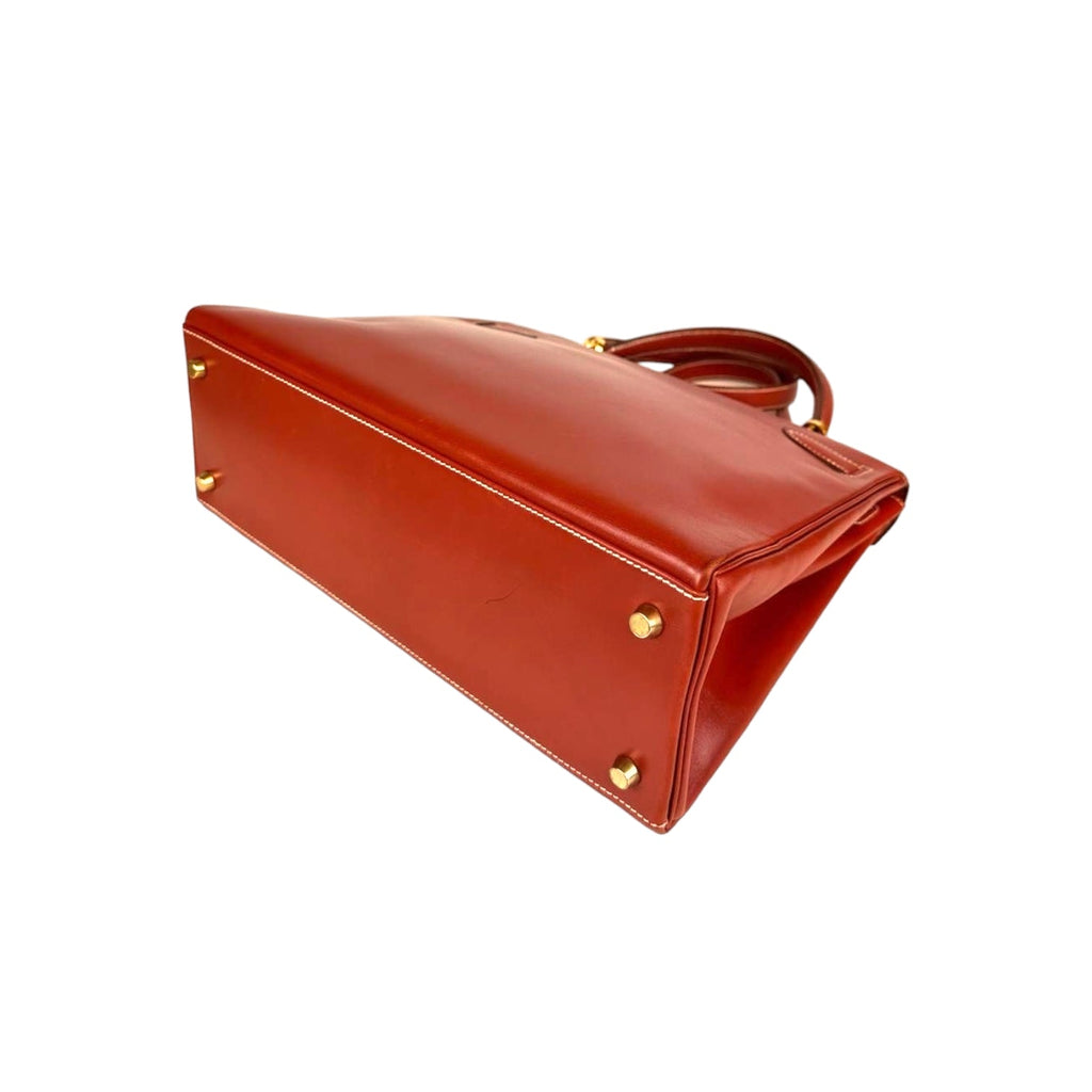 HermÃƒÆ’Ã‚Â¨s Kelly 32 Red Box Calfskin Gold