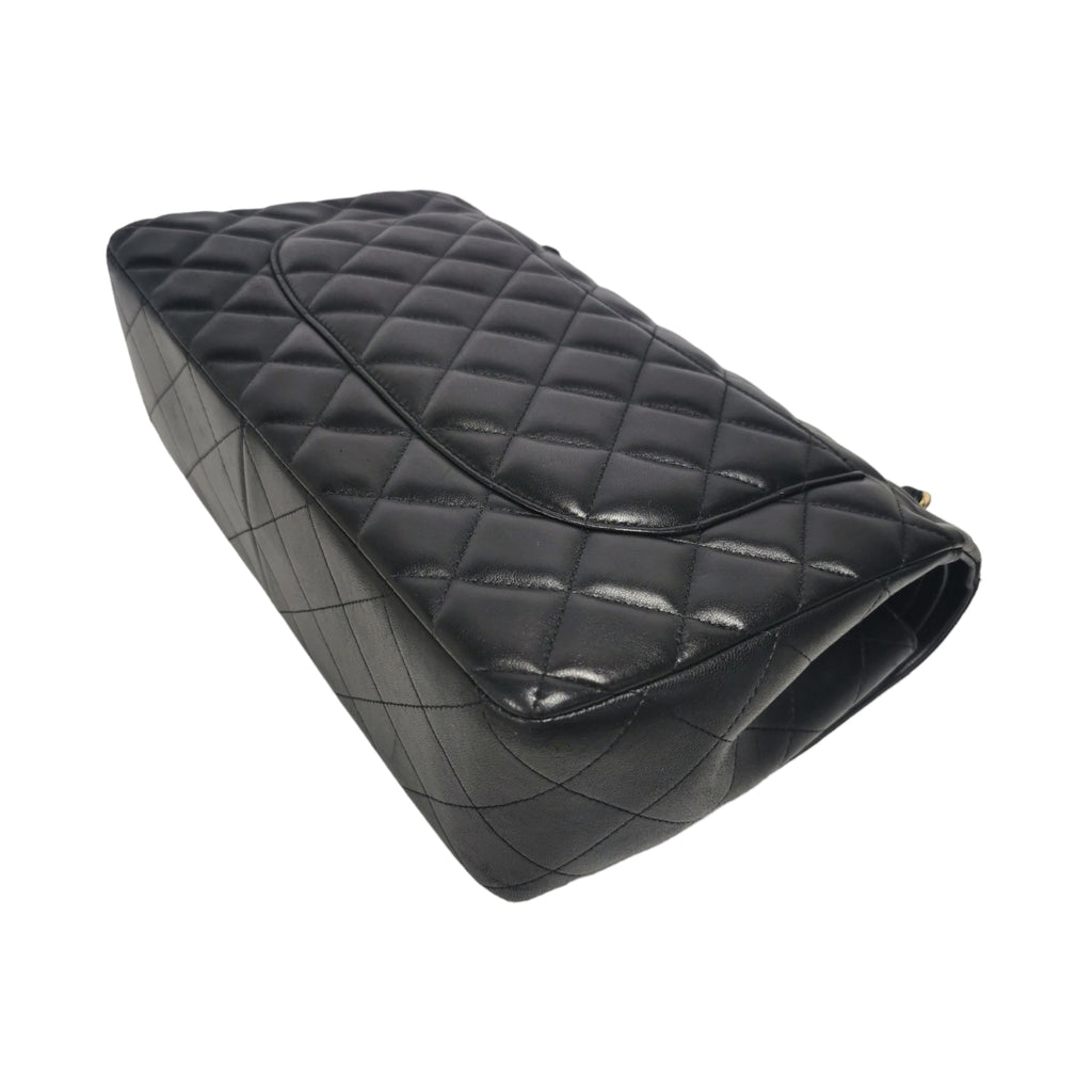 Chanel Classic Double Flap Jumbo Black Lambskin Gold