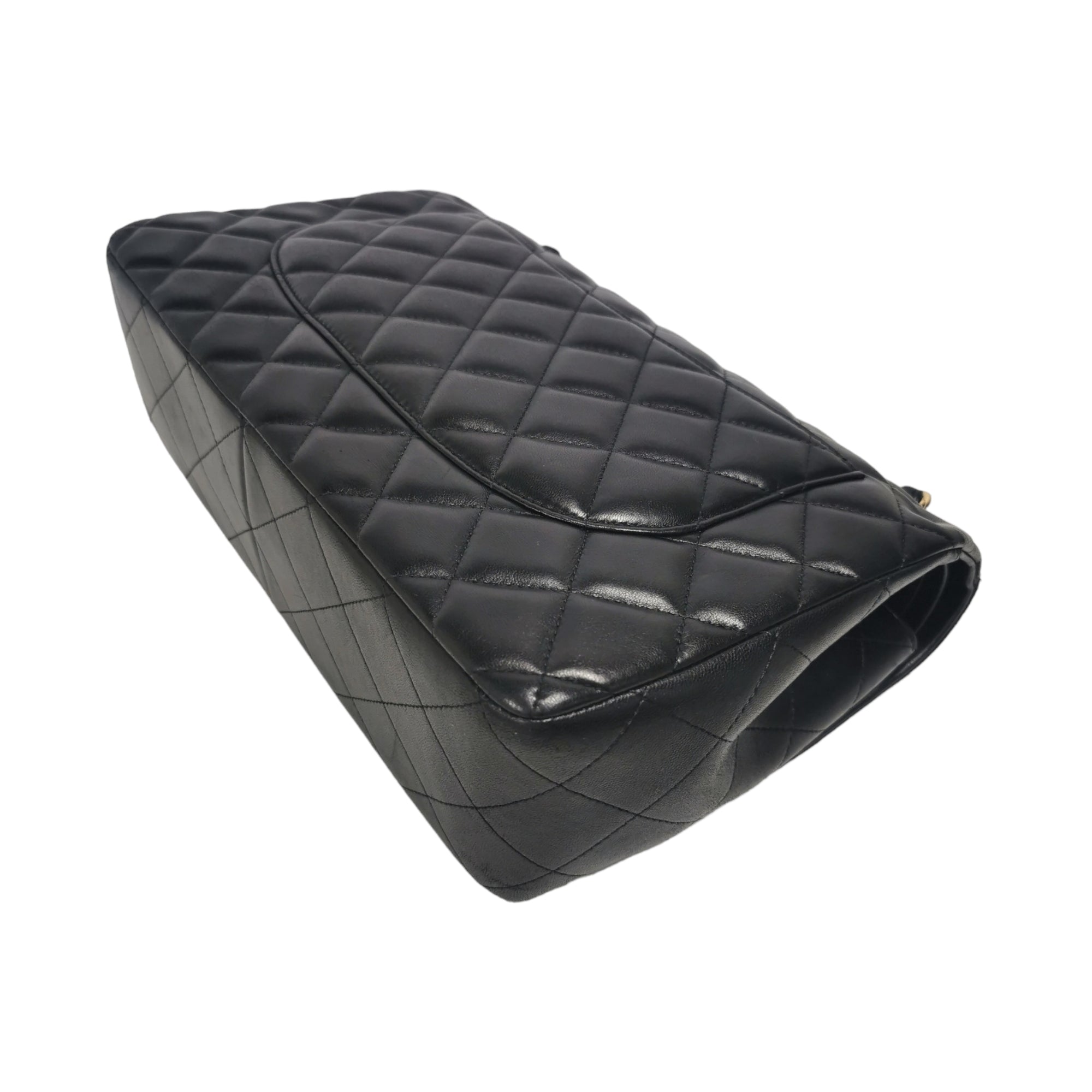 Chanel Classic Double Flap Jumbo Black Lambskin Gold