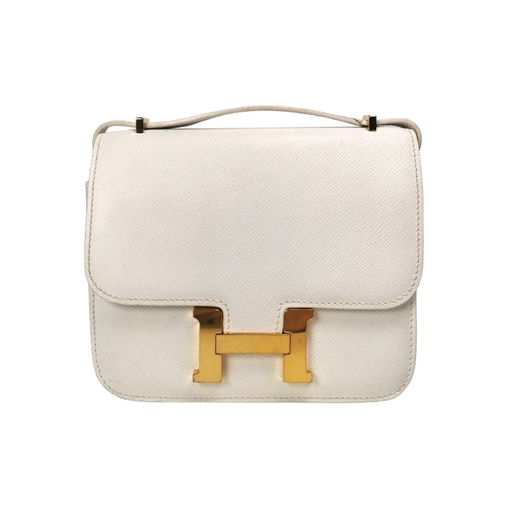 HermÃƒÆ’Ã‚Â¨s Constance 18 White Epsom Leather