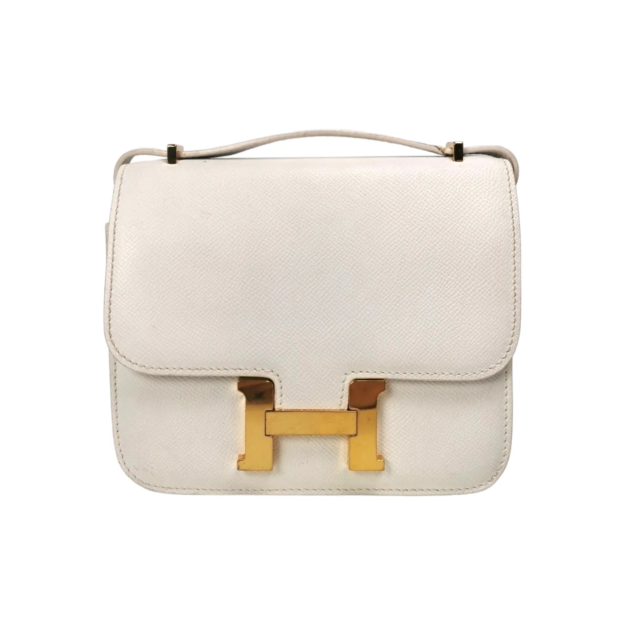 HermÃƒÆ’Ã‚Â¨s Constance 18 White Epsom Leather