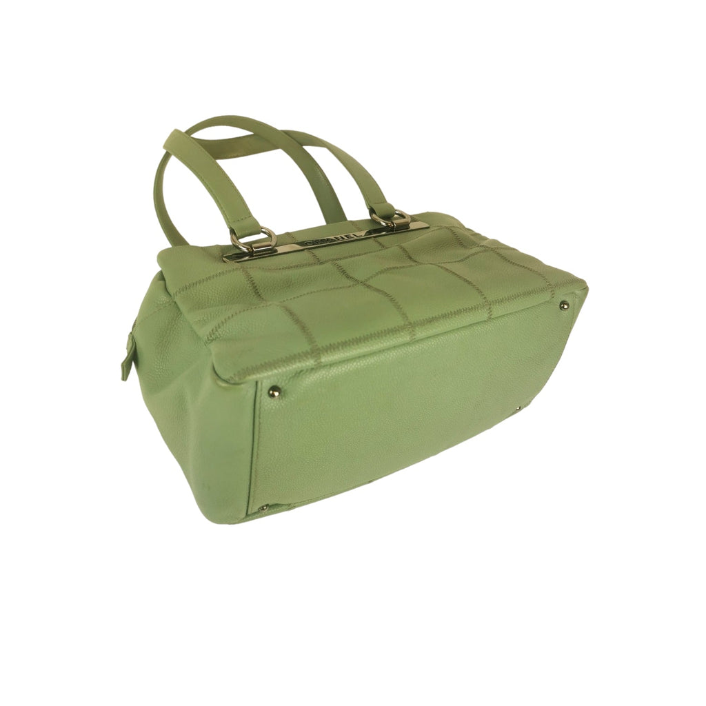 Chanel Chocolate Bar Bowling Bag Green