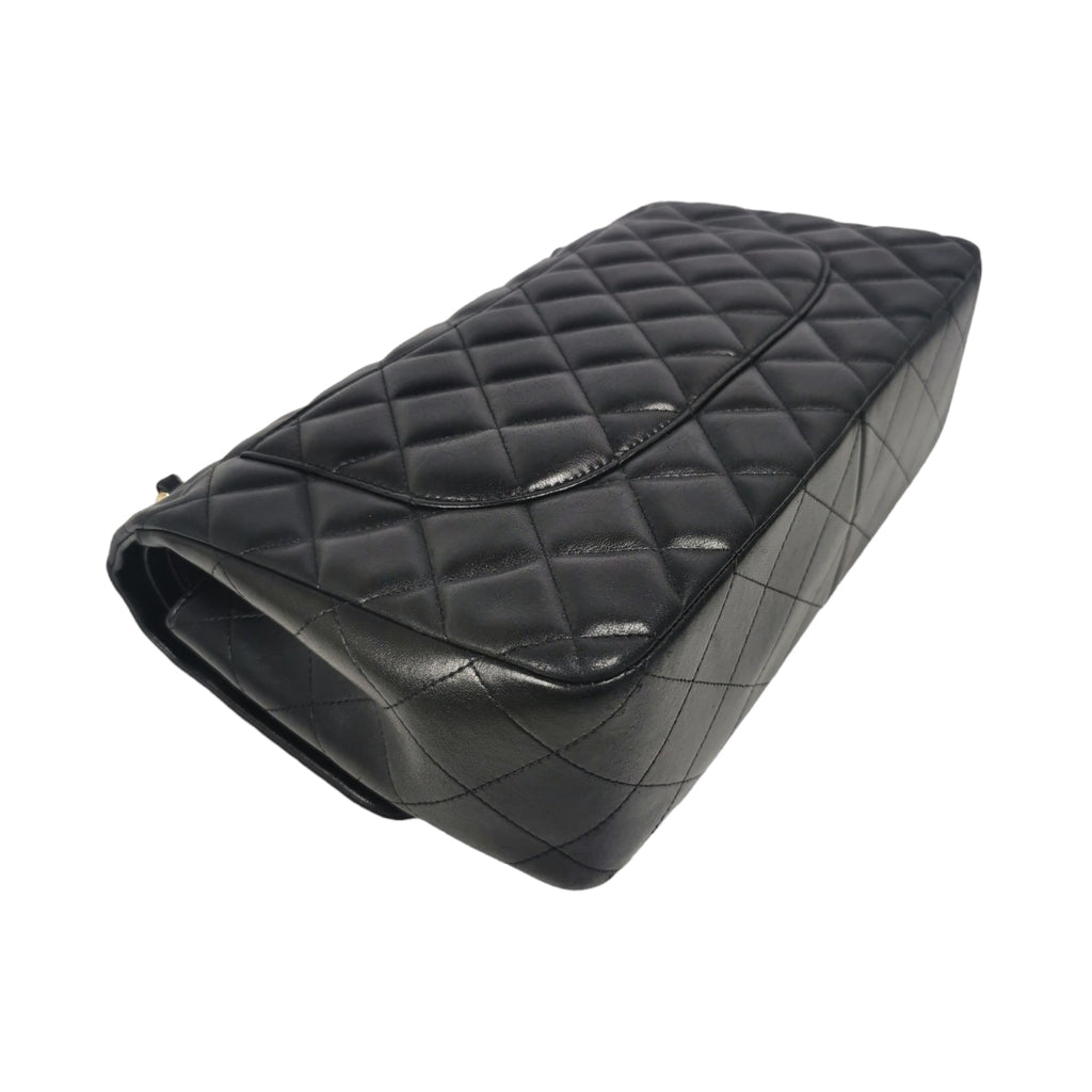Chanel Classic Double Flap Jumbo Black Lambskin Gold