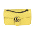 Gucci GG Marmont Small Yellow MatelassÃƒÆ’Ã‚Â© Leather