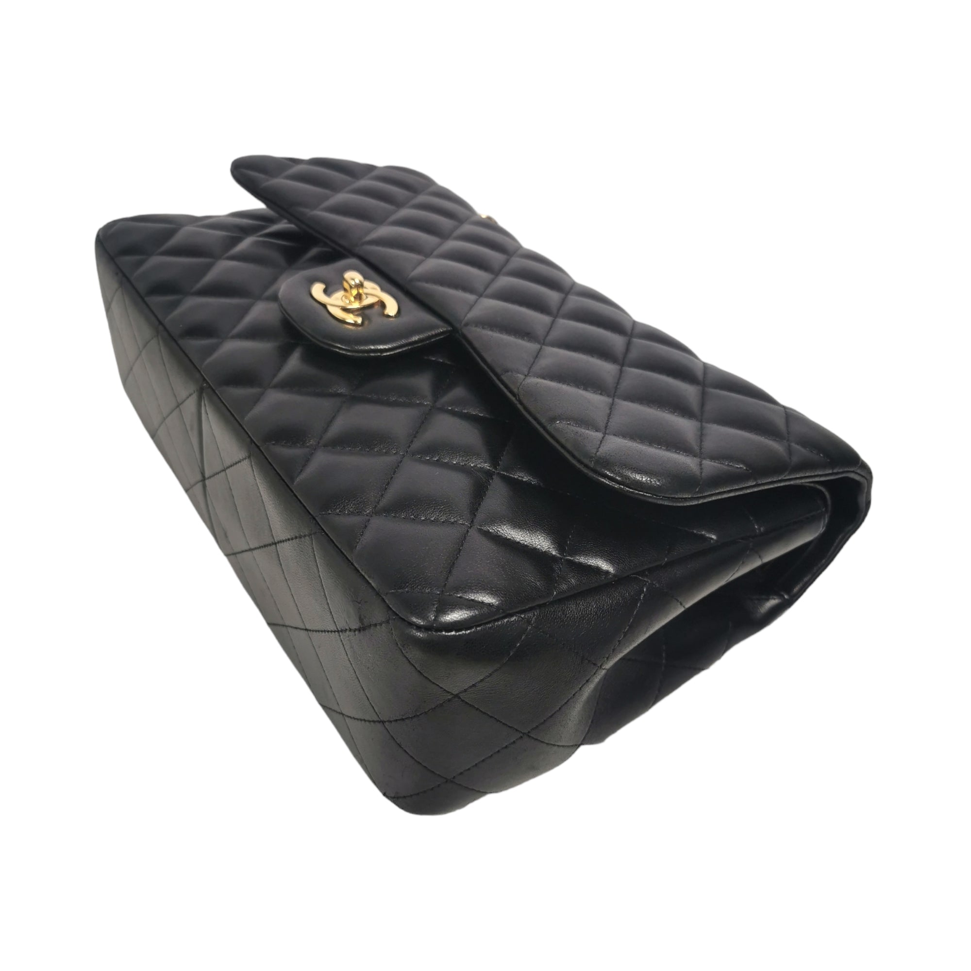 Chanel Classic Double Flap Jumbo Black Lambskin Gold