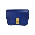 Celine Classic Medium Blue Box Leather Gold