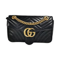 Gucci GG Marmont Small Black MatelassÃƒÆ’Ã‚Â© Leather
