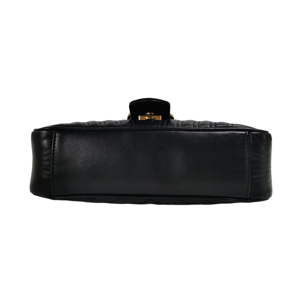 Gucci GG Marmont Small Black MatelassÃƒÆ’Ã‚Â© Leather