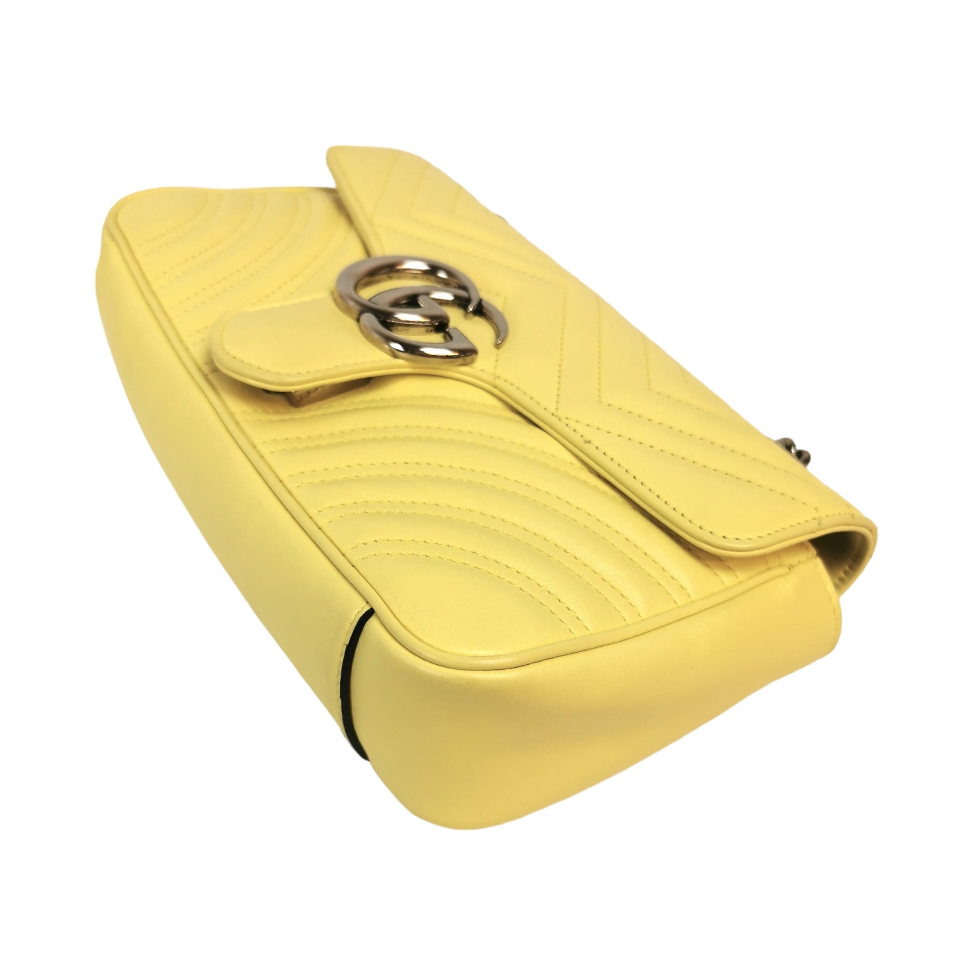 Gucci GG Marmont Small Yellow MatelassÃƒÆ’Ã‚Â© Leather