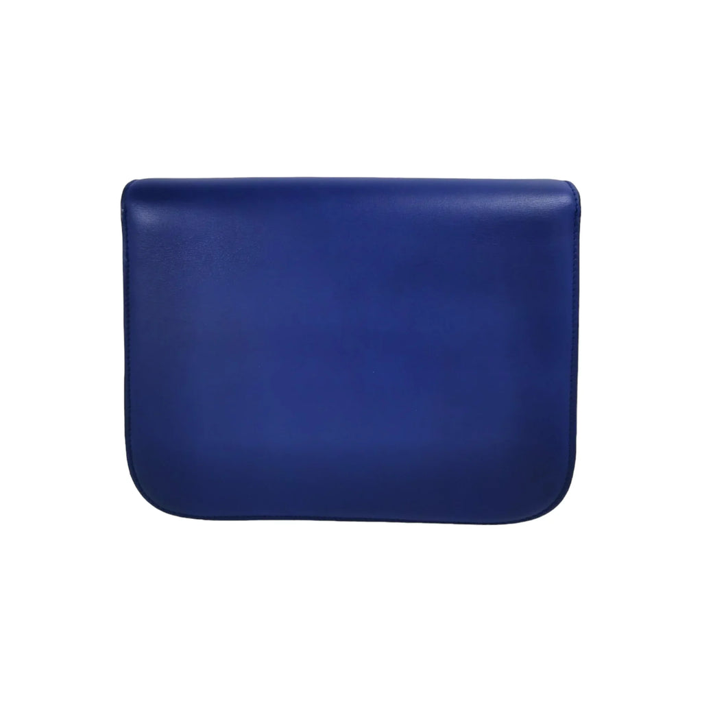 Celine Classic Medium Blue Box Leather Gold