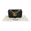Gucci GG Marmont Mini Black MatelassÃƒÆ’Ã‚Â© Leather Gold