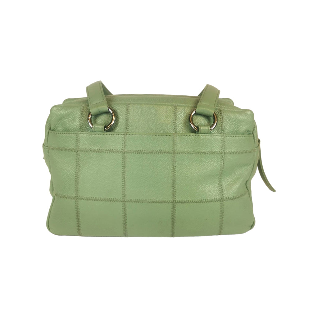 Chanel Chocolate Bar Bowling Bag Green
