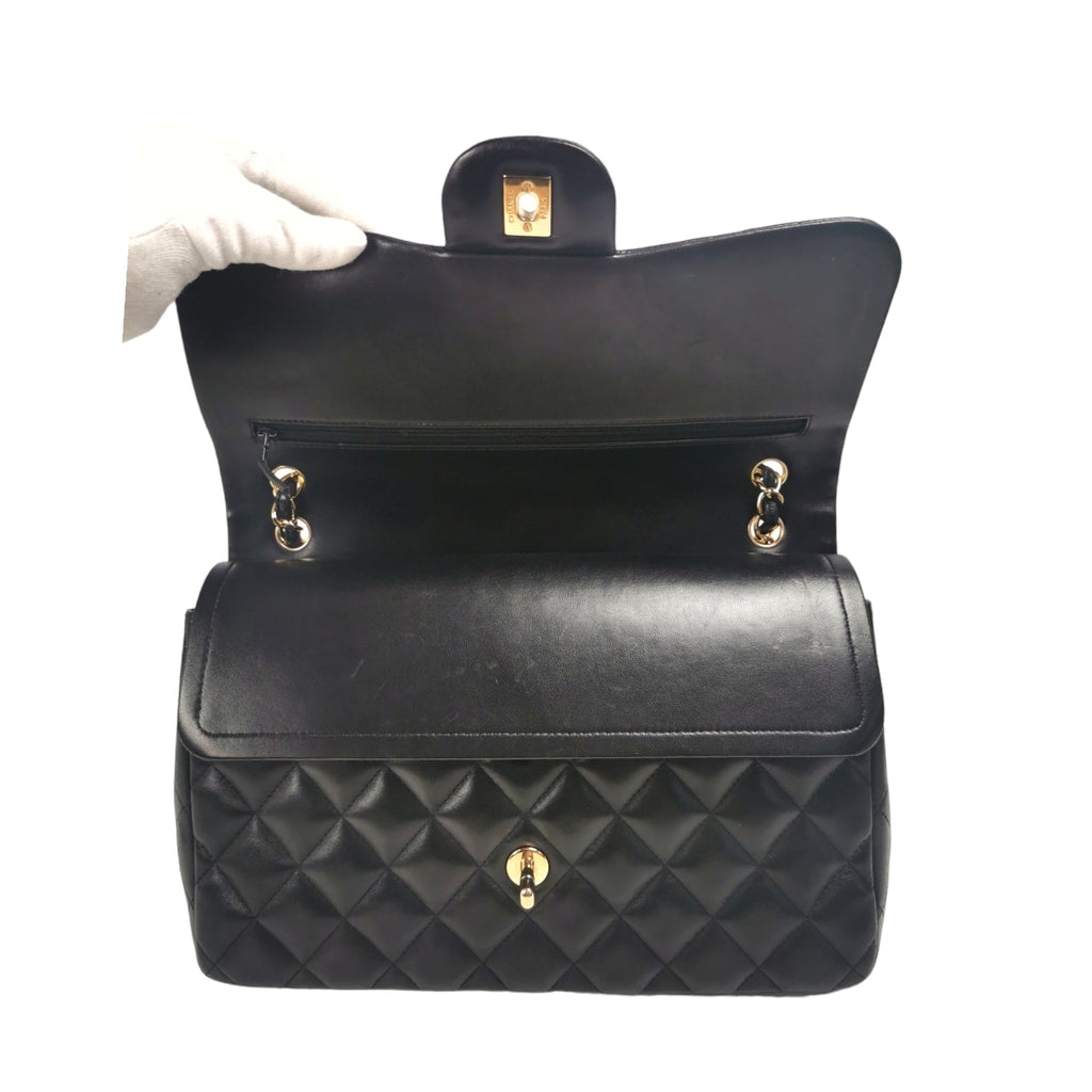 Chanel Classic Double Flap Jumbo Black Lambskin Gold