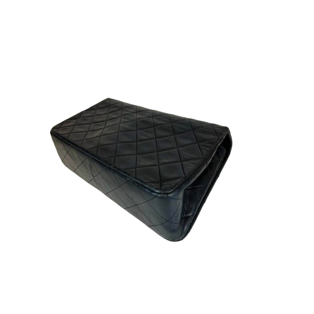 Chanel Full Flap Bag Small Black Lambskin Gold