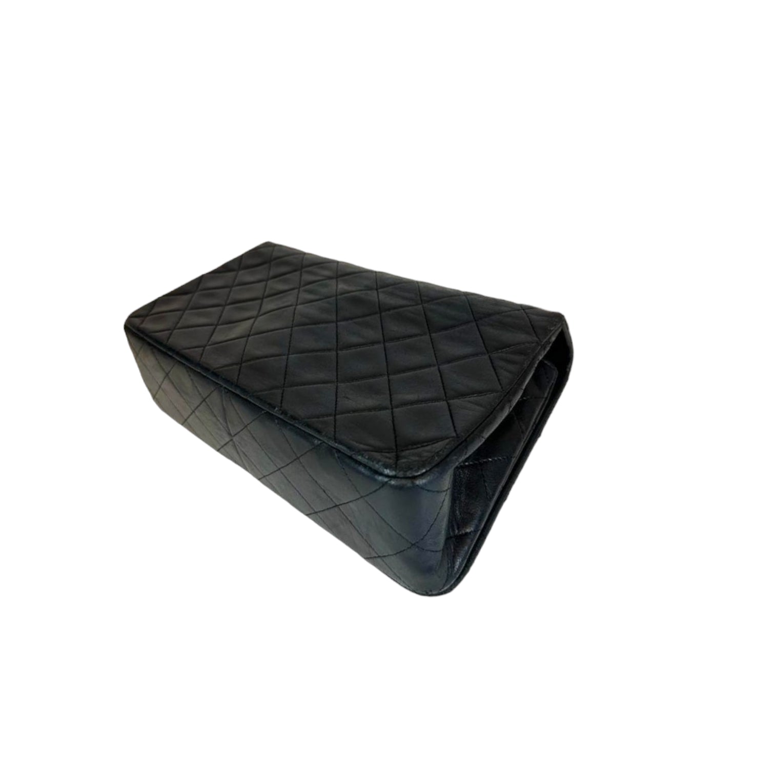 Chanel Full Flap Bag Small Black Lambskin Gold