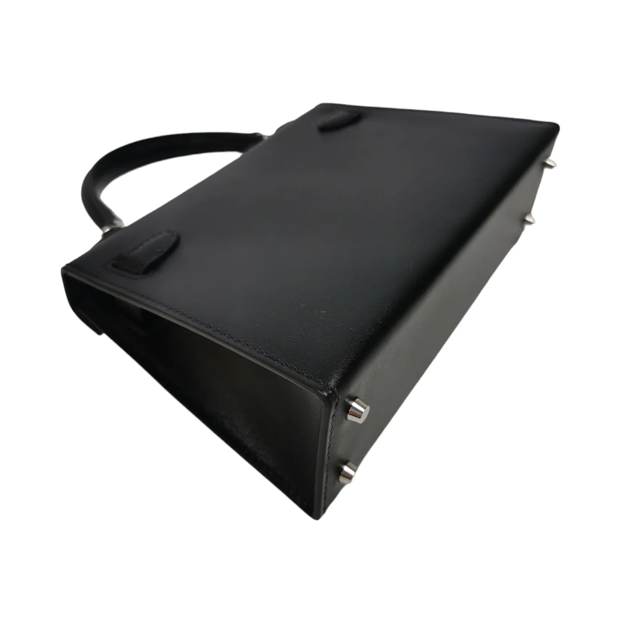 HermÃƒÆ’Ã‚Â¨s Kelly Mini Black Box Calfskin Palladium