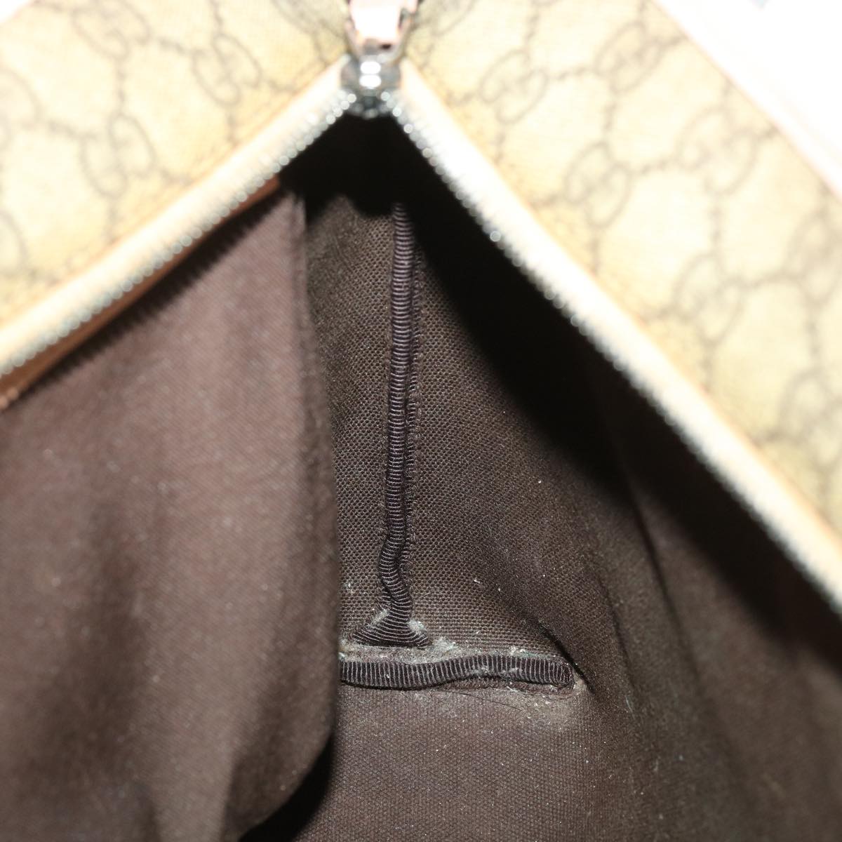 GUCCI GG Canvas Tote Bag PVC Leather Beige ro554