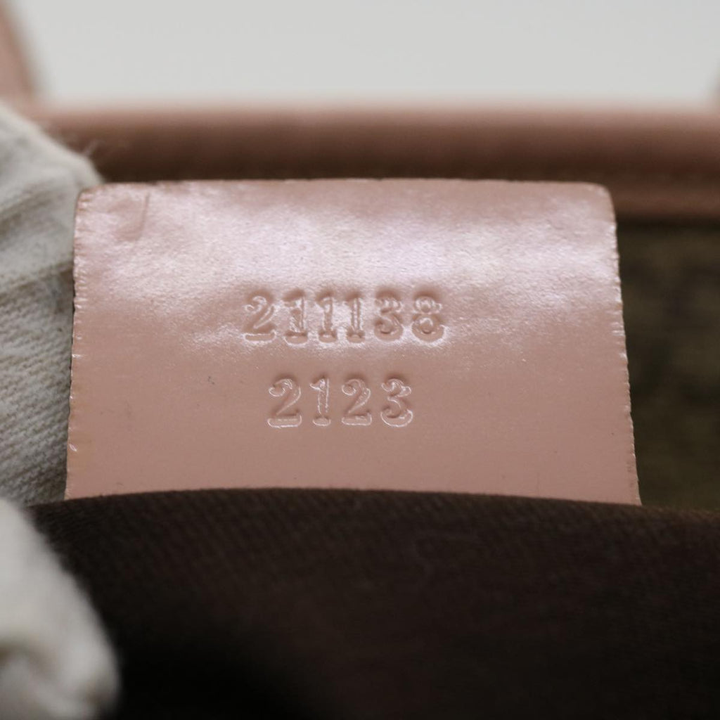GUCCI GG Canvas Tote Bag PVC Leather Beige ro554