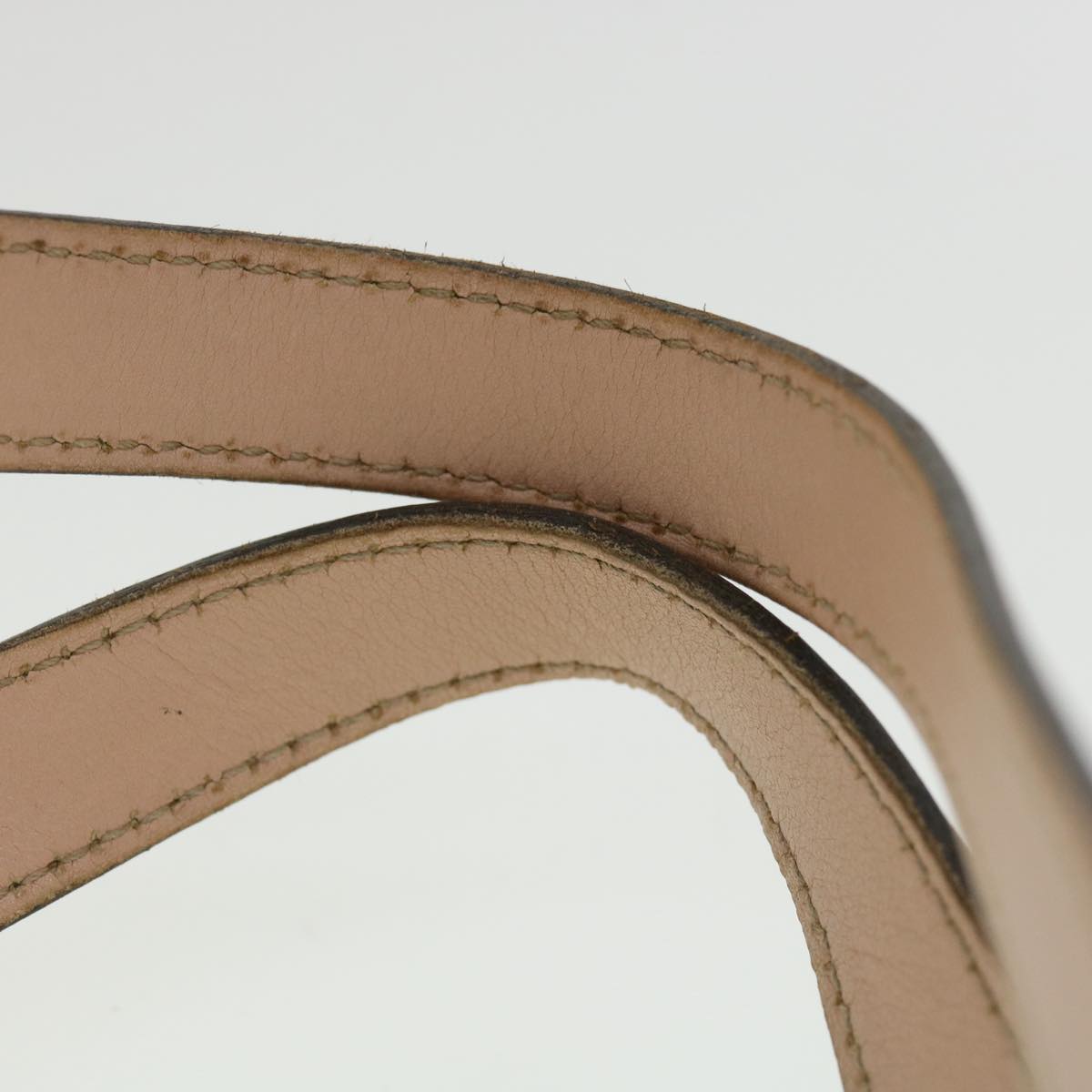 GUCCI GG Canvas Tote Bag PVC Leather Beige ro554