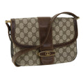 GUCCI GG Canvas Shoulder Bag PVC Leather Beige ro555