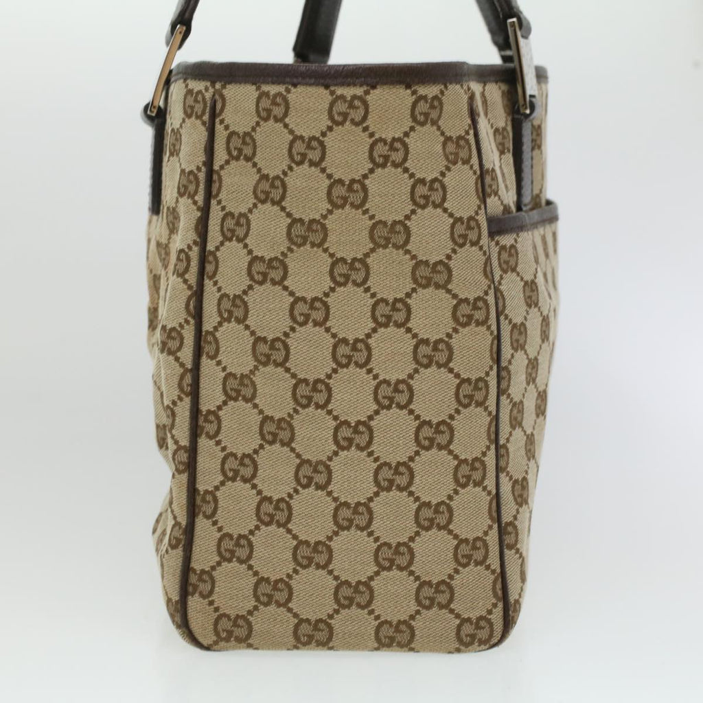 GUCCI GG Canvas Web Sherry Line Tote Bag Beige Red Green ro581