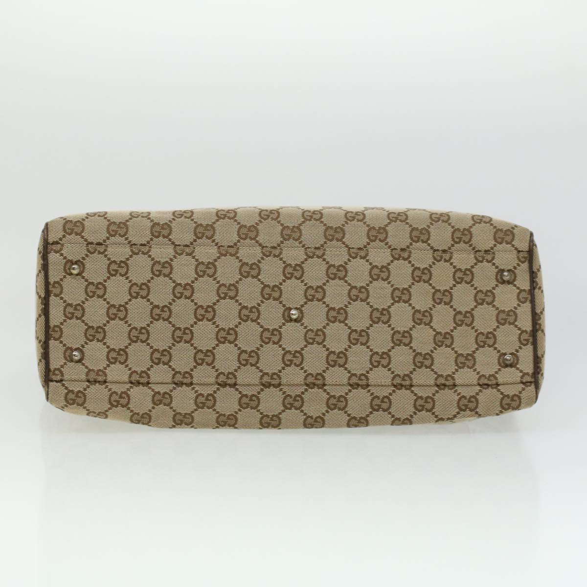 GUCCI GG Canvas Web Sherry Line Tote Bag Beige Red Green ro581