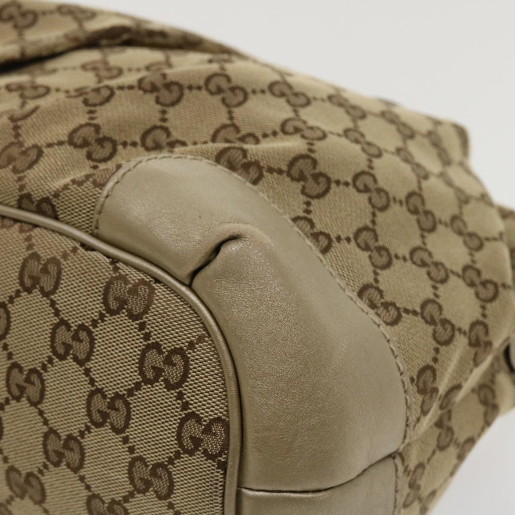 GUCCI GG Canvas Shoulder Bag Beige 247902 ro787