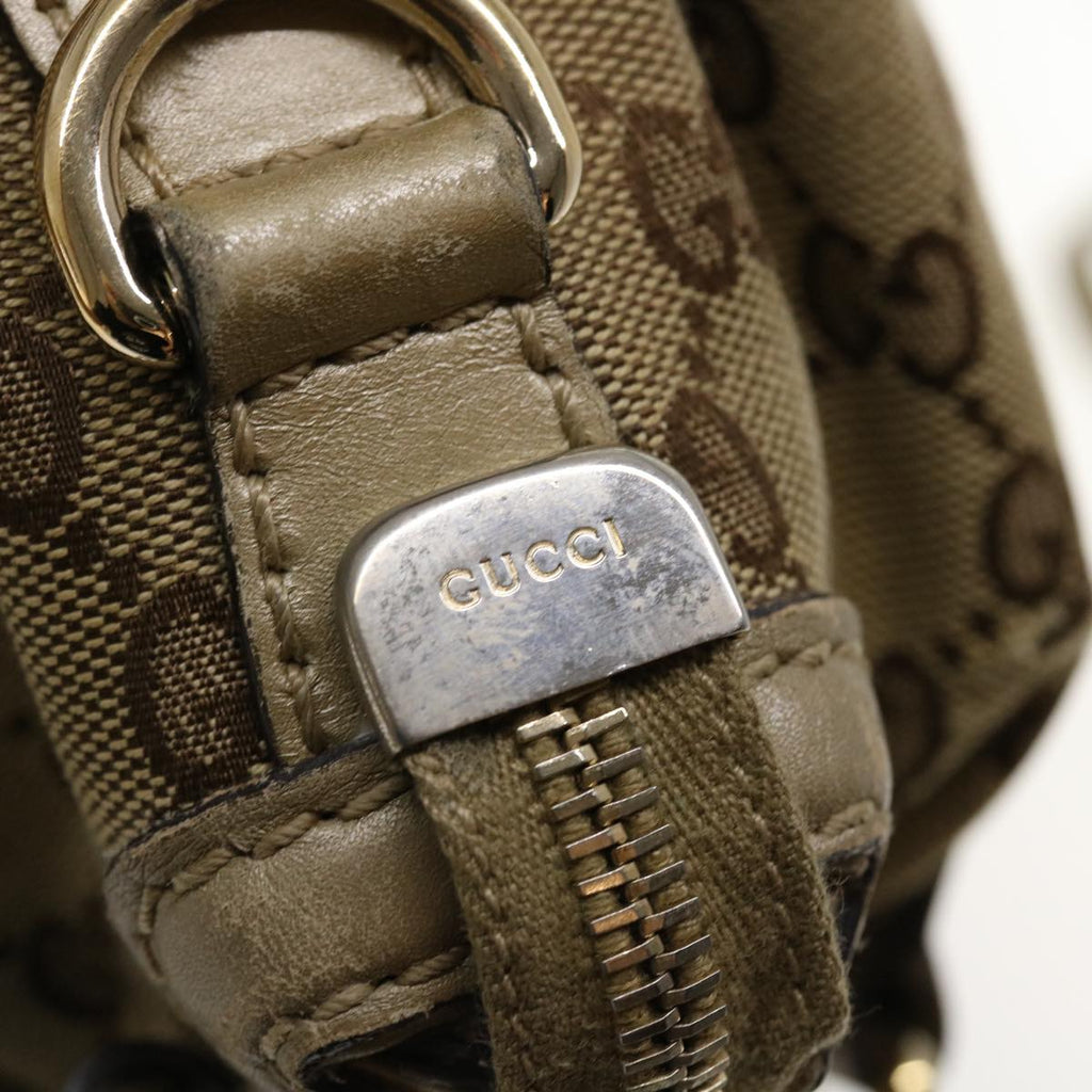 GUCCI GG Canvas Shoulder Bag Beige 247902 ro787