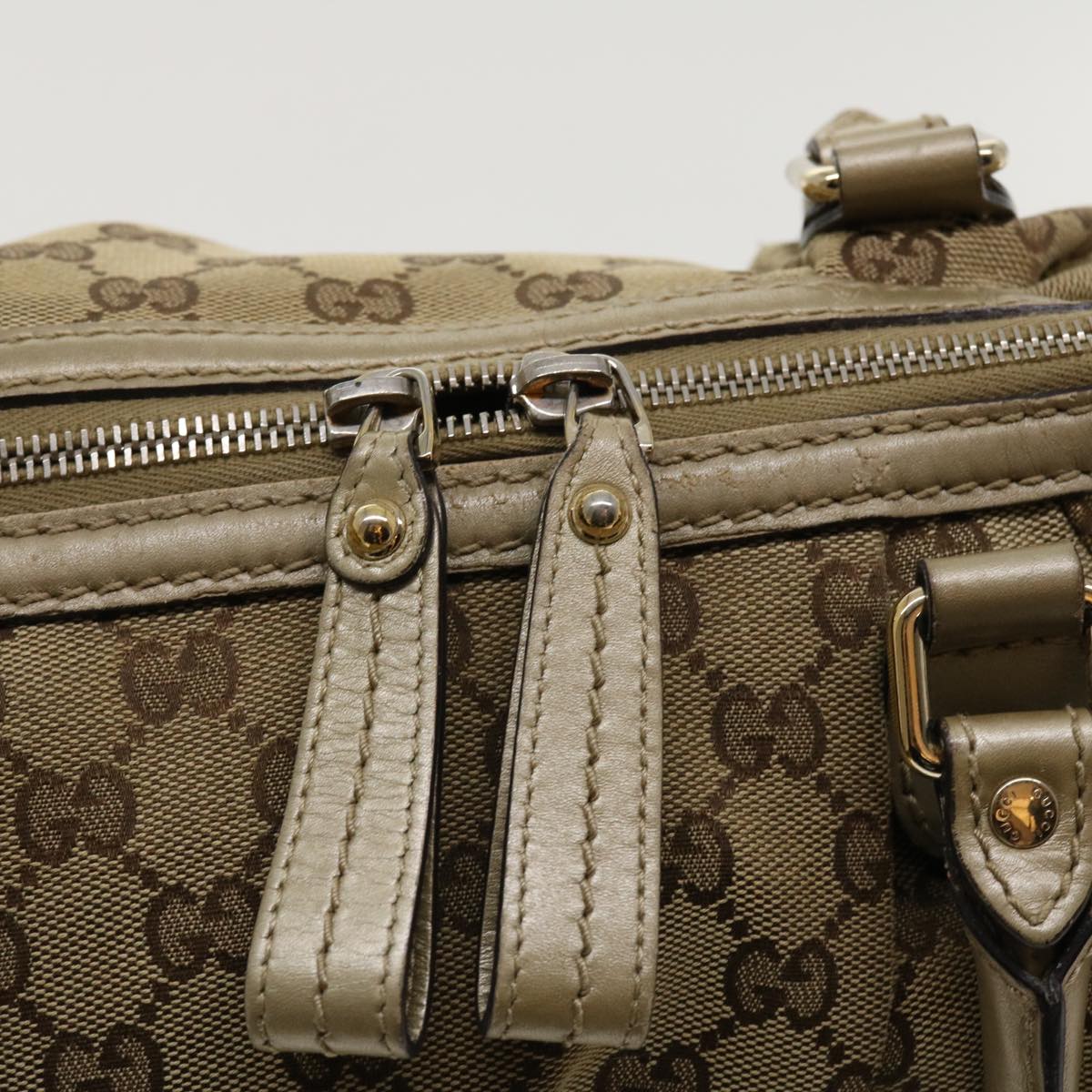 GUCCI GG Canvas Shoulder Bag Beige 247902 ro787