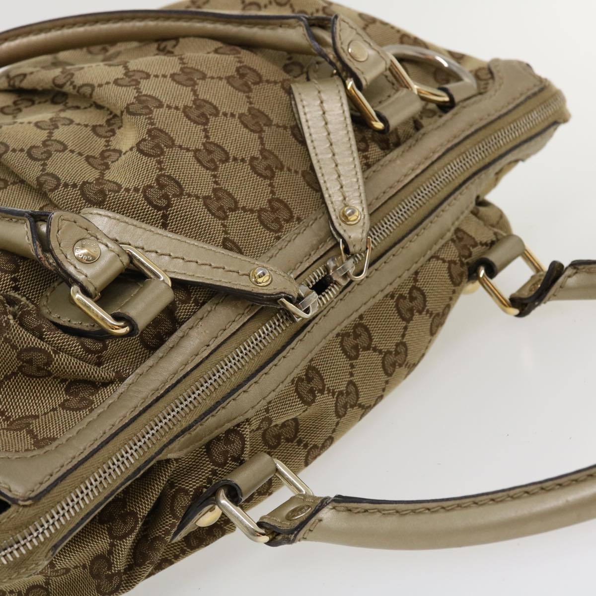 GUCCI GG Canvas Shoulder Bag Beige 247902 ro787