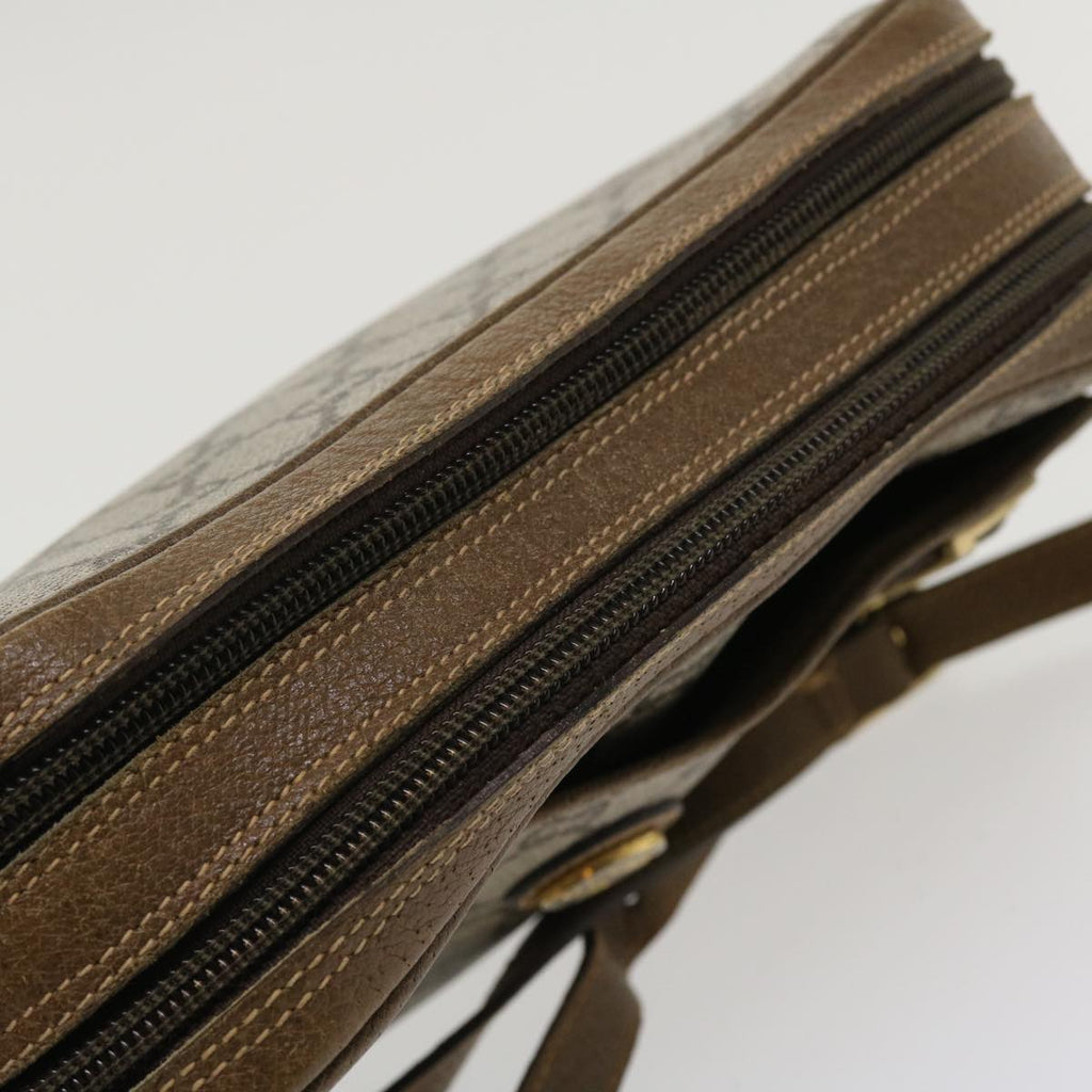 GUCCI GG Plus Canvas Shoulder Bag PVC Leather Beige ro789