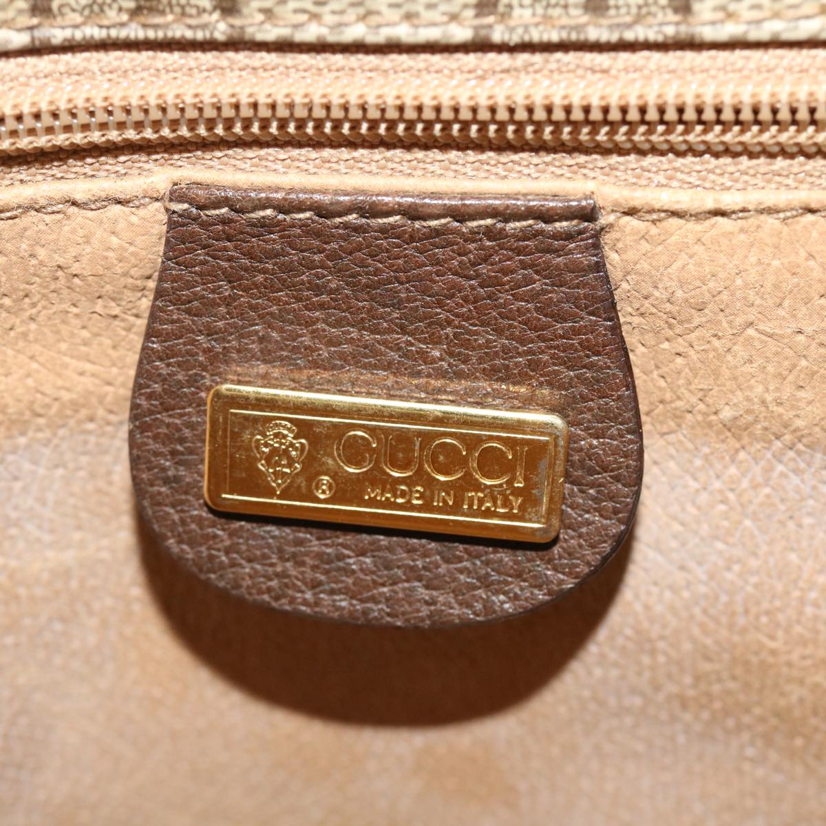 GUCCI GG Canvas Shoulder Bag PVC Leather Beige ro842