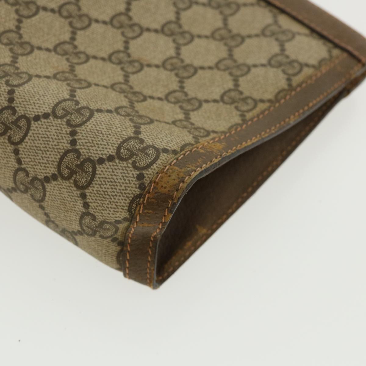GUCCI GG Canvas Web Sherry Line Pouch Beige Red Green 89.01.032 ro850