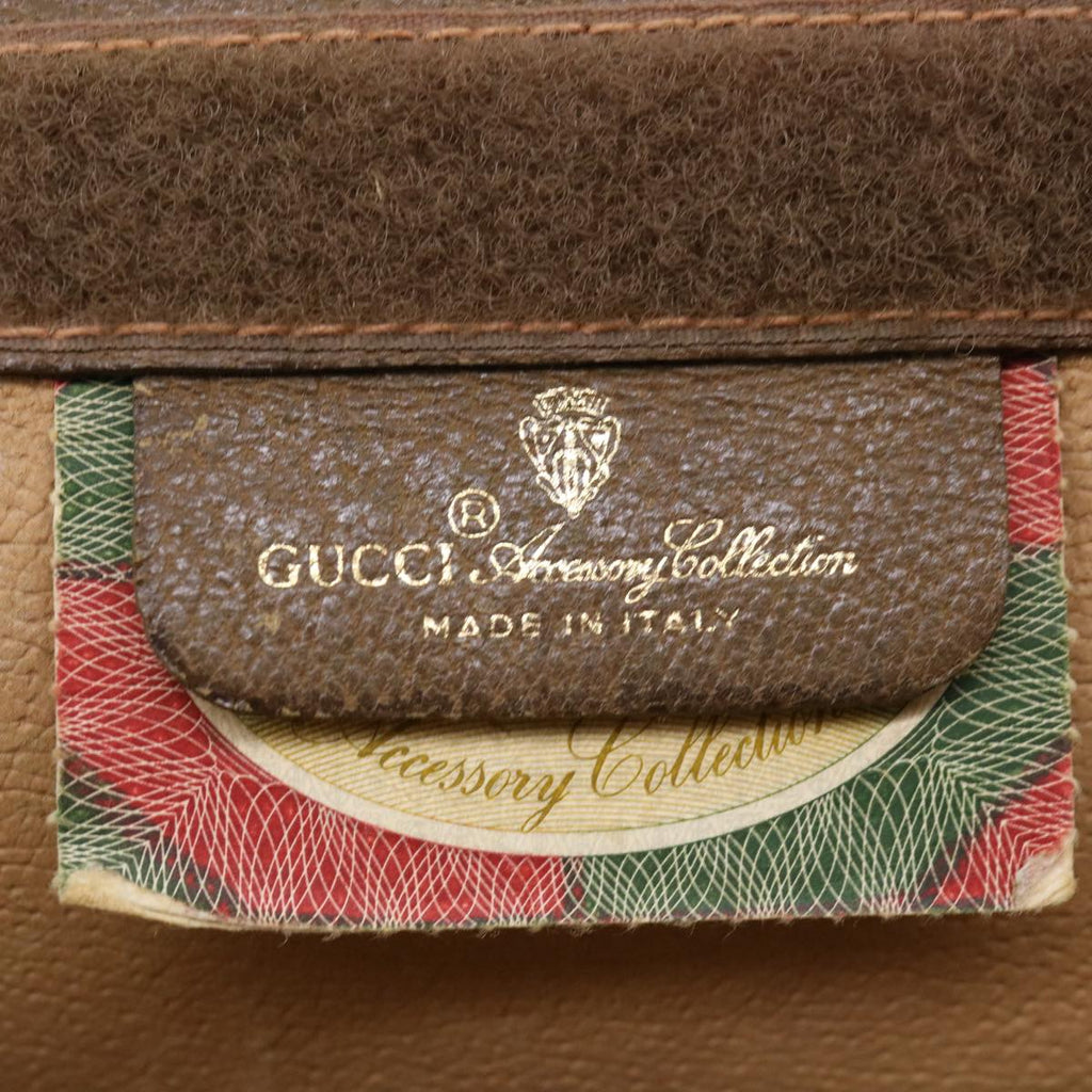 GUCCI GG Canvas Web Sherry Line Pouch Beige Red Green 89.01.032 ro850