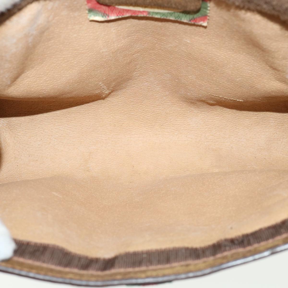 GUCCI GG Canvas Web Sherry Line Pouch Beige Red Green 89.01.032 ro850