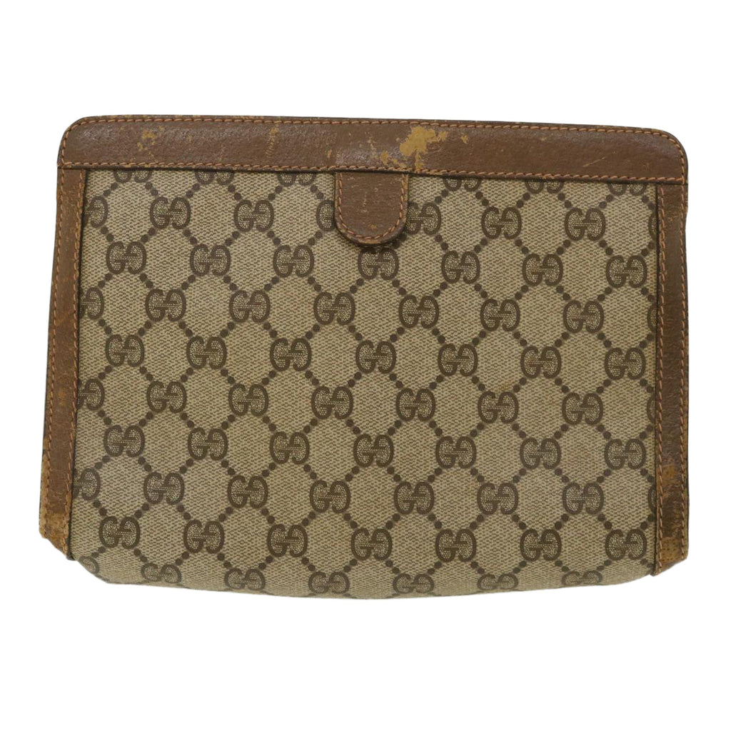 GUCCI GG Canvas Web Sherry Line Pouch Beige Red Green 89.01.032 ro850