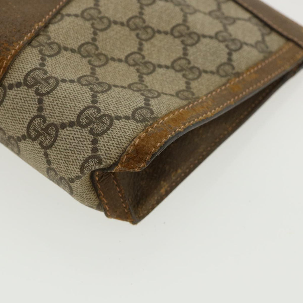 GUCCI GG Canvas Web Sherry Line Pouch Beige Red Green 89.01.032 ro850