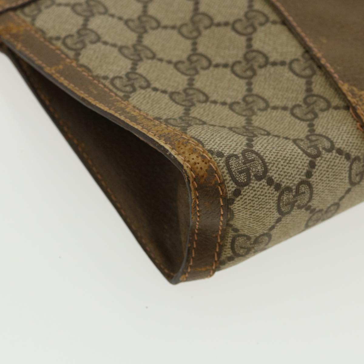 GUCCI GG Canvas Web Sherry Line Pouch Beige Red Green 89.01.032 ro850