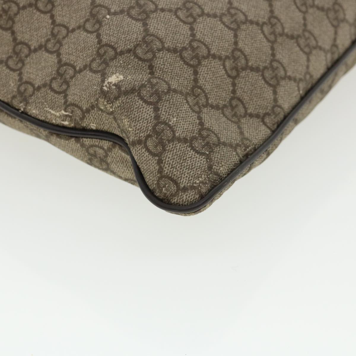 GUCCI GG Canvas Shoulder Bag Beige 141198 ro852