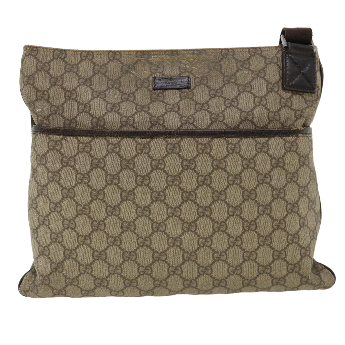 GUCCI GG Canvas Shoulder Bag Beige 141198 ro852