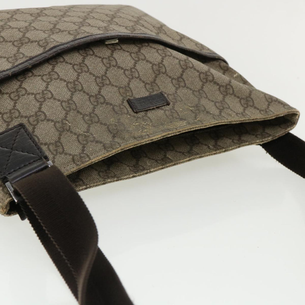 GUCCI GG Canvas Shoulder Bag Beige 141198 ro852
