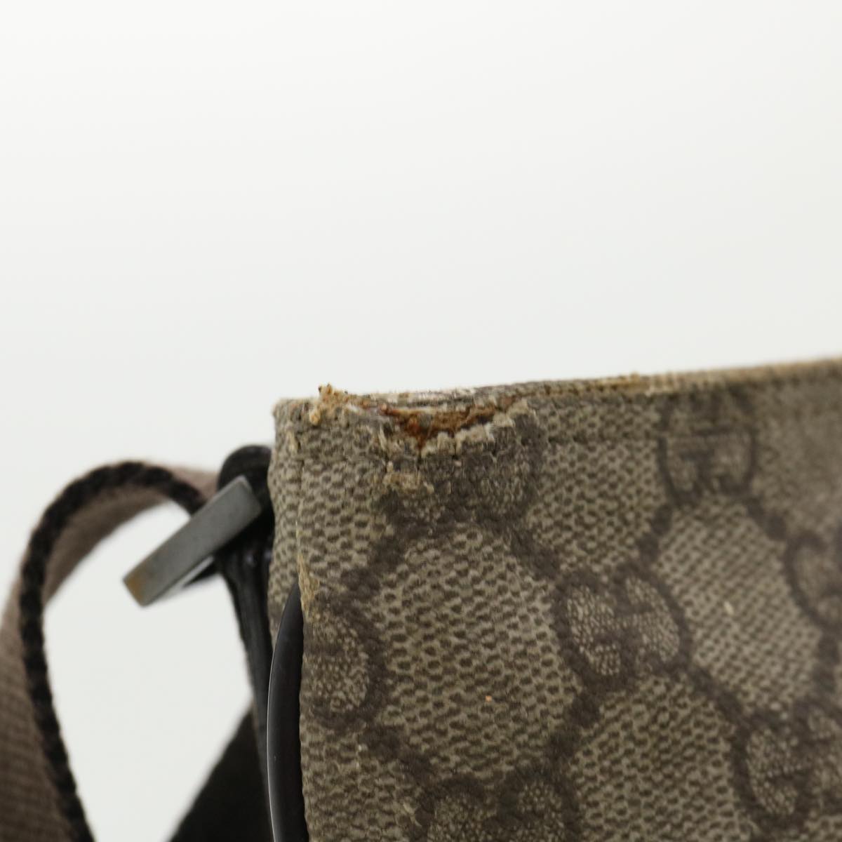GUCCI GG Canvas Shoulder Bag Beige 141198 ro852
