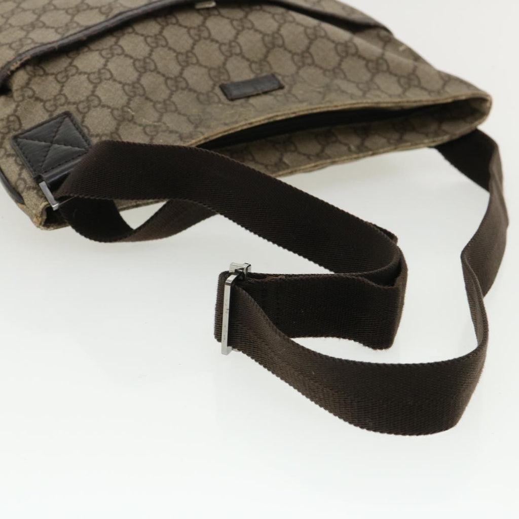 GUCCI GG Canvas Shoulder Bag Beige 141198 ro852