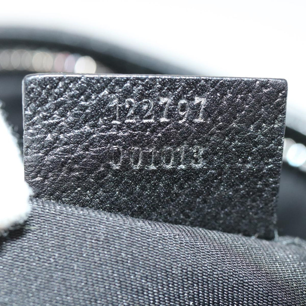 GUCCI GG Canvas Hand Bag 2way Black 122797 ro853