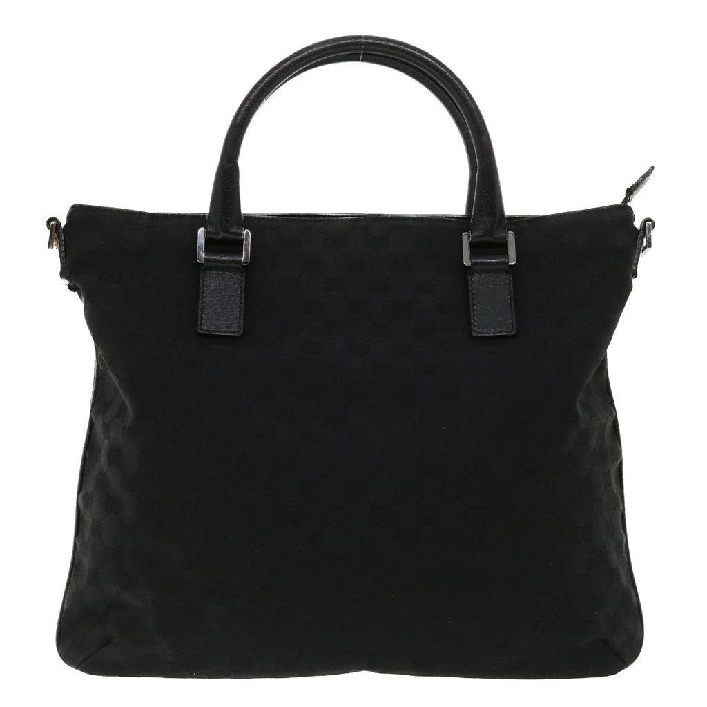 GUCCI GG Canvas Hand Bag 2way Black 122797 ro853