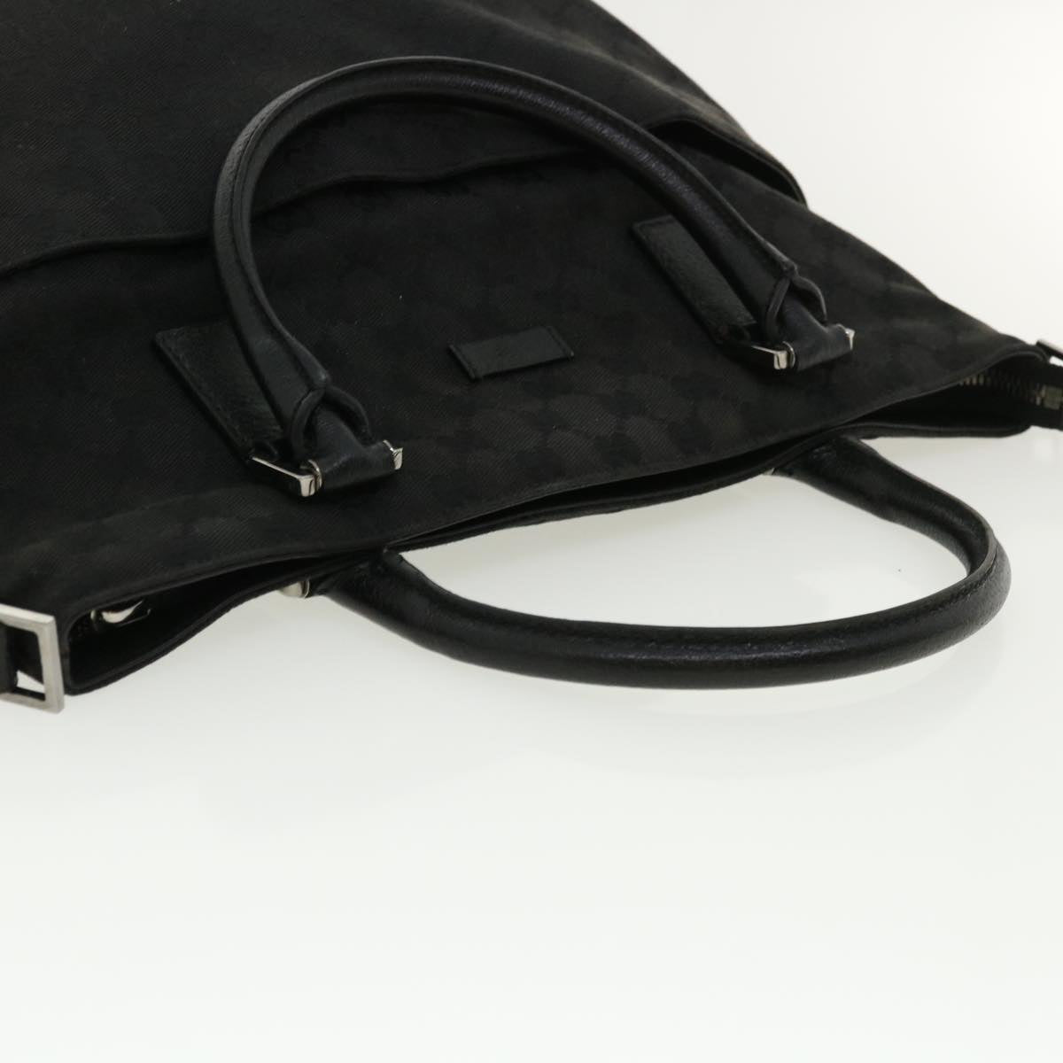 GUCCI GG Canvas Hand Bag 2way Black 122797 ro853
