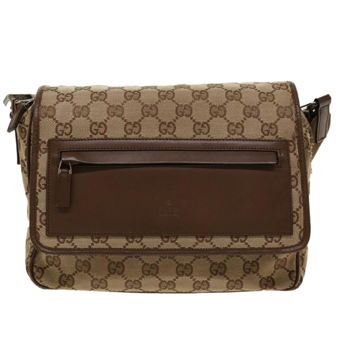 GUCCI GG Canvas Shoulder Bag Beige 28562 ro868