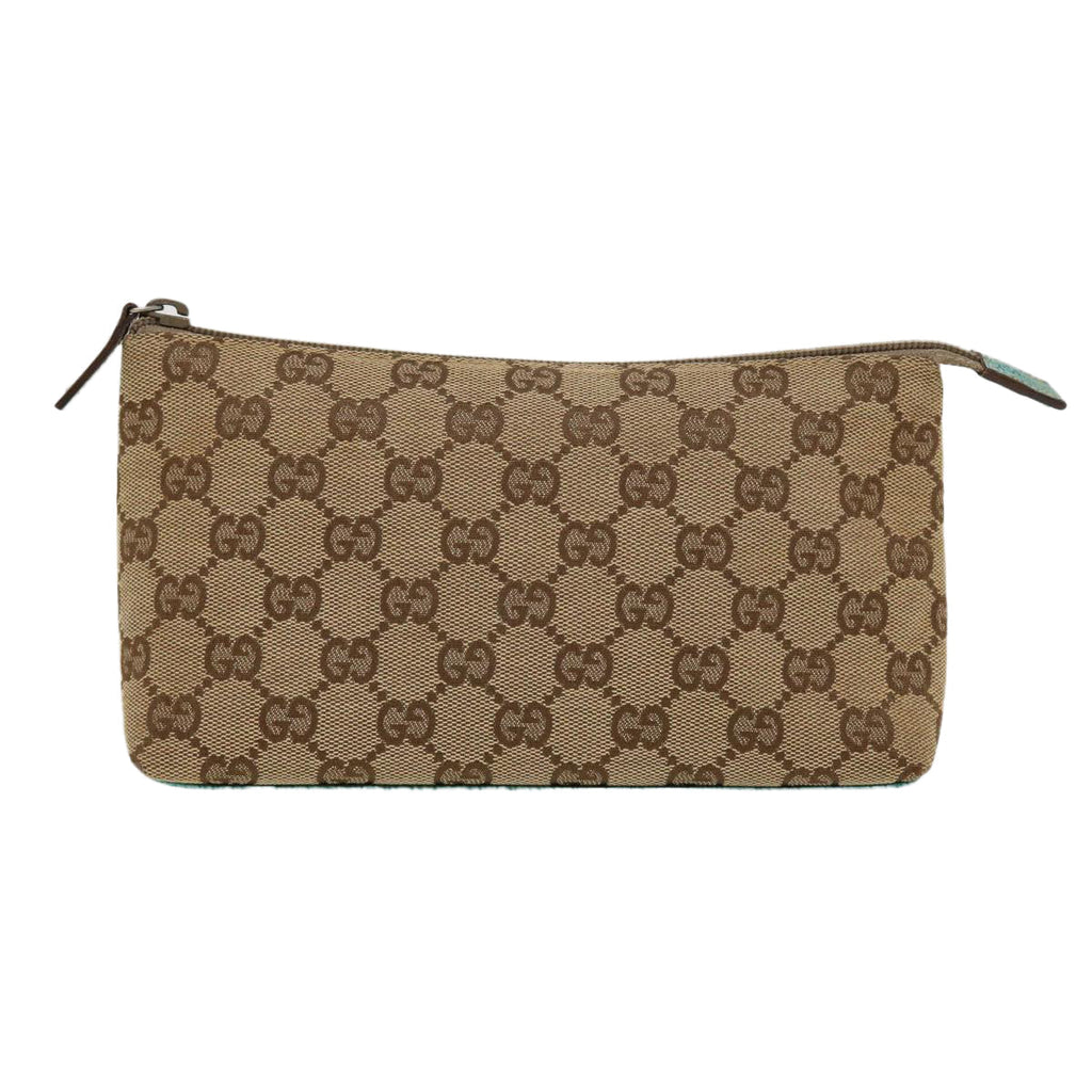 GUCCI GG Canvas Pouch Beige 115238 ro877