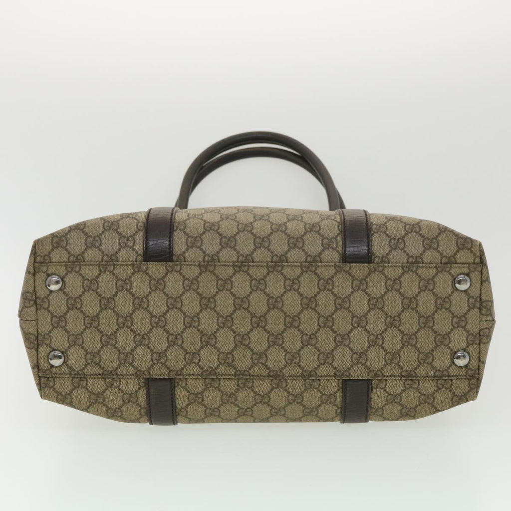 GUCCI GG Canvas Shoulder Bag PVC Leather Beige 114288 ro896